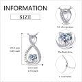 wholesale 925 Sterling Silver Love You Forever Heart Infinity Pendant Necklace s for Women-0-4