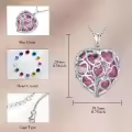 TOUPOP Sterling Silver Birthstone Tree Of Life Pendant Necklace-0-3
