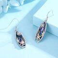 wholesale 925 Sterling Silver Abalone Shell Starfish Drop Earrings - Ocean Theme Jewelry for Women-0-1