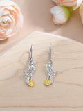 wholesale TOUPOP Animal Earrings (hummingbird), Silver -0-4