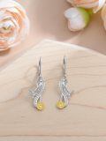 TOUPOP Silver Stone Hummingbird Earrings-0-4