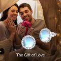 wholesale 925 Sterling Silver Round Blue Moonstone Halo Stud Earrings with Cubic Zirconia Accents-0-5