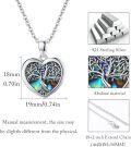 wholesale 925 Sterling Silver Heart-Shaped Abalone Shell Tree of Life Memory Lockets for Women - 3 Photos Holds Keepsake s (Medium)-0-1