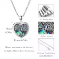 wholesale 925 Sterling Silver Heart-Shaped Abalone Shell Tree of Life Memory Lockets for Women - 3 Photos Holds Keepsake s (Medium)-0-1