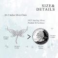 wholesale 925 Sterling Silver Dragonfly Pendant Necklace with Cubic Zirconia - Cute  for Women and Girls Who Love Animals-0-4