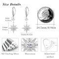 wholesale 925 Sterling Silver Gold-Plated Moonstone & Opal Starburst Leverback Drop Earrings-0-34