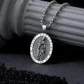 wholesale 925 Sterling Silver Saint Peregrine Medal Necklace - Protection & Healing Charm Pendant for Men and Women-0-3