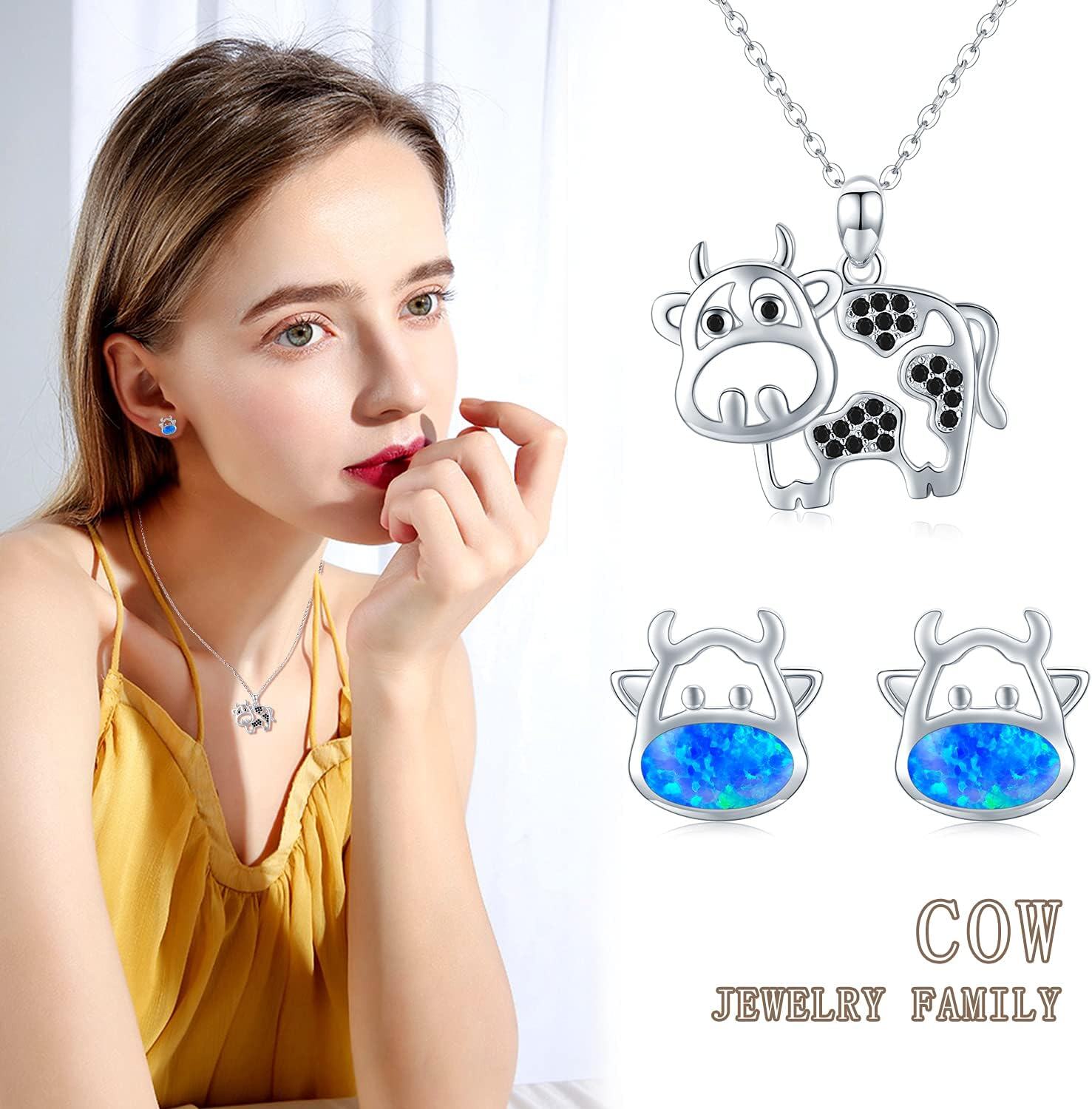Sterling Silver Opal Animal Stud Earrings for Sensitive Ears-0-4