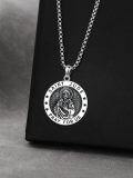 wholesale 925 Sterling Silver &  Saint Jude Pray For Us Medal Pendant Necklace for Men and Women Catholic Protection s-0-4