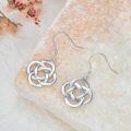 wholesale Celtic Knot Earrings Dangle 925 Sterling Silver Celtic Earrings For Women Silver Irish Earrings Hooks Celtic Jewelry For Women Birthday Christmas Mothers Day Gifts For Women -0-2