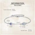 wholesale 925 Sterling Silver Evil Eye & Hamsa Hand Layered Bracelet Protection Amulet Jewelry for Women-0-3