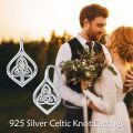 wholesale 925 Sterling Silver Celtic Knot Leverback Dangle Drop Hoop Earrings for Women Gift Ideas-0-5