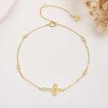 wholesale 14K Gold Cross Infinity Charm Bracelet - 14K Gold  Minimalist s for Her-0-1