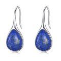 wholesale 925 Sterling Silver Turquoise Teardrop Threader Earrings for Women - Long Dangle Pierced Jewelry-0-30
