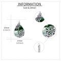 wholesale 925 Sterling Silver Watermelon Tourmaline Water Drop Dangle Earrings-0-4