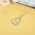 wholesale 925 Sterling Silver Hedgehog Heart Pendant Necklace Animal Jewelry Birthday Gifts for Women-0-2