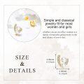 wholesale 14K Gold Pearl Hoop Earrings Minimalist Dainty Ear Cuff Gift for Her-0-1
