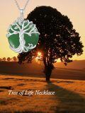 wholesale 14K Gold Sterling Silver Jade Tree of Life Necklace for Women-0-84