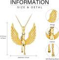 wholesale Gold 925 Sterling Silver Pegasus Winged Horse Charm Pendant Necklace 24 Chain-0-5