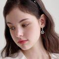 wholesale TOUPOP Gifts For Women Heart Initial Earrings 925 Sterling Silver Double Heart Dangle Earrings Birthday Jewelry Birthday Christmas Gifts For Her Wife Girlfriend -0-1