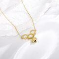 wholesale 925 Sterling Silver Honeycomb & Bee Charm Necklace - Unique Gift for Her-0-4