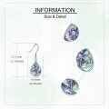 wholesale 925 Sterling Silver Mushroom/Dandelion/Scottish Thistle Abalone Shell Dangle Earrings s for Women-0-4