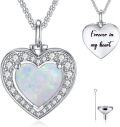 wholesale Sterling Silver Opal Urn Necklace for Ashes Cremation Jewelry-0-6