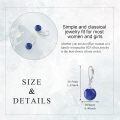 wholesale 925 Sterling Silver Lapis Lazuli Round Drop Earrings-0-3