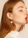 wholesale TOUPOP Moonstone Earrings Sterling Silver Dangle Drop Earrings Moonstone Jewelry Gifts For Women Mother Christmas Birthday -0-3