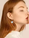 TOUPOP Sterling Silver Moonstone Dangle Drop Earrings-0-3