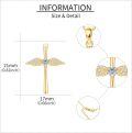 wholesale 14K Gold Guardian Angel Cross Pendant Necklace for Women - Christmas Gift-0-3