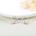 wholesale 925 Sterling Silver Rose Gold Plated Bird Hoop Earrings for Women Girls Minimalist Animal  Idea-0-3