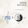 wholesale 925 Sterling Silver Heart-Shaped Butterfly CZ Drop Earrings with Multi-Color Enamel Accents-0-4