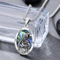 wholesale 925 Sterling Silver Saint Paul Protect Us Pendant with Abalone Shell and Crosses Necklace -0-1