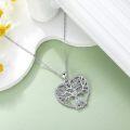 wholesale 925 Sterling Silver Moissanite Heart Tree of Life Pendant Necklace for Women Mothers Day Gift-0-4