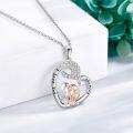 wholesale 925 Sterling Silver Heart Love Birds Pendant Necklace for Women Anniversary Gifts-0-2
