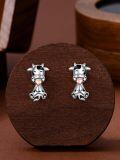 wholesale 925 Sterling Silver Cow Heart Stud Earrings for Women Girls Gifts Jewelry 4 Pcs Set-0-2