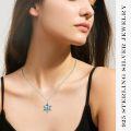 wholesale 925 Sterling Silver Abalone Shell Star of David Pendant Necklace Judaica Jewelry for Women and Men-0-5
