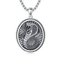 wholesale 925 Sterling Silver Cobra Snake Pendant Necklace-Snake 01