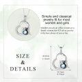 wholesale 925 Sterling Silver Cat Heart Pendant Necklaces for Women Girls Love You Gifts-0-3