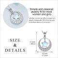 wholesale 925 Sterling Silver Star & Moon Pendant Necklace with Cubic Zirconia Stones - Gifts for Her-0-4