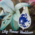 wholesale Sterling Silver Flower Necklace for Women with Rose Lily Daisy Lotus Tulips Pendant-0-9