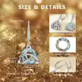 TOUPOP Sterling Silver Crystal Drop Earrings Trinity Celtic Knot Leverback-0-2