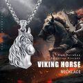 wholesale 925 Sterling Silver Horse Head Pendant Necklace - Equestrian s for Her-0-5