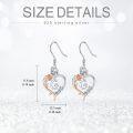 wholesale TOUPOP Rose Heart Earrings For Women Sterling Silver Butterfly Initial G Letter Drop Dangle Earrings Anniversary Birthday Christmas Jewelry Gifts For Her Wife Girlfriend Mom -0-5