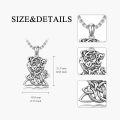 wholesale Sterling Silver Celtic Knot Necklace with Animals Pendant Jewelry for Men Women-0-3
