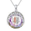 TOUPOP Sterling Silver Crystal 2 Sisters Necklace Gifts For Women-0-0