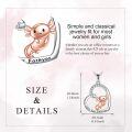 wholesale 925 Sterling Silver Axolotl Necklace with Rose Gold Plated Pendant and Cubic Zirconia Stones for Women Girls Gifts Jewelry-0-4