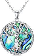 wholesale Sterling Silver Family Tree of Life Necklace for Mom Daughter Son Women Birthstone-0-0