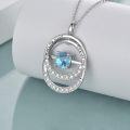 wholesale TOUPOP Sister Necklace Gifts From Christmas Gifts For Women Sister Sterling Silver Blue Topaz Pendant Necklace With December Birthstone Jewelry Always My Sister Forever My Friend Birthday Friends -0-4